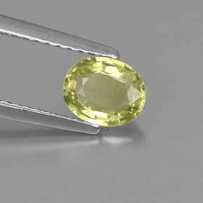 Crisoberilo verde natural 0,82ct, corte oval, VVS-VS