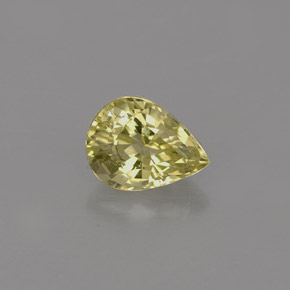 Crisoberilo verde natural 0,68ct, formato de pêra, IF