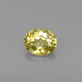 Crisoberilo amarelo natural 0,43ct, corte oval, VS