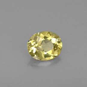 Crisoberilo amarelo natural 0,43ct, corte oval, VS