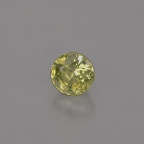 Crisoberilo verde natural 0,50ct, corte redondo, VVS-VS