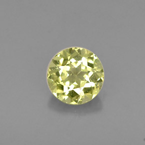 Crisoberilo amarelo natural 0,38ct, corte redondo, VVS-VS