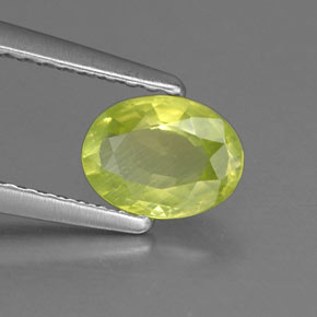 Crisoberilo verde natural 0,79ct, corte oval, VS