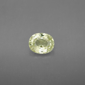 Crisoberilo amarelo natural 0,90ct, corte oval, VVS-VS