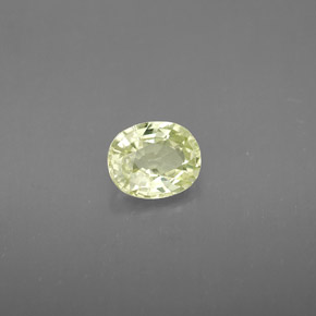 Crisoberilo amarelo natural 0,90ct, corte oval, VVS-VS