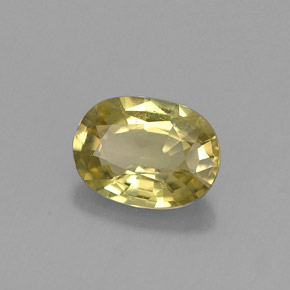 Crisoberilo amarelo natural 0,68ct, corte oval, VS