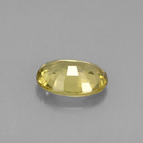 Crisoberilo amarelo natural 0,68ct, corte oval, VS