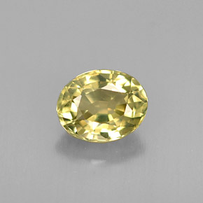 Crisoberilo Dourado Esverdeado Natural 0.65ct, Corte Oval, VVS-VS
