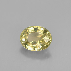 Crisoberilo Dourado Esverdeado Natural 0.65ct, Corte Oval, VVS-VS
