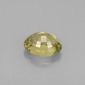 Crisoberilo Dourado Esverdeado Natural 0.65ct, Corte Oval, VVS-VS