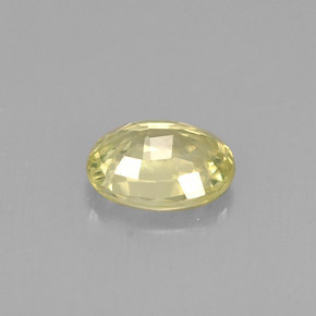 Crisoberilo amarelo natural 0,62ct, corte oval, VS
