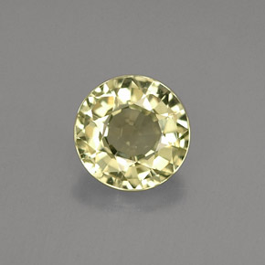 Crisoberilo amarelo natural 0,72ct, corte redondo, VS