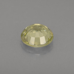 Crisoberilo amarelo natural 0,72ct, corte redondo, VS
