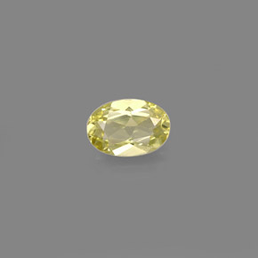 Crisoberilo amarelo natural 0,52ct, corte oval, VVS