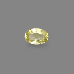 Crisoberilo amarelo natural 0,52ct, corte oval, VVS