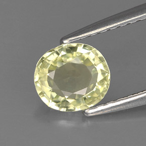 Crisoberilo verde natural 0,87ct, corte oval, VVS-VS