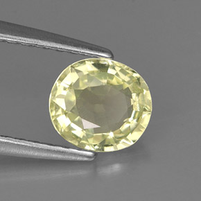 Crisoberilo verde natural 0,87ct, corte oval, VVS-VS