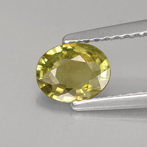 Crisoberilo verde natural 0,66ct, corte oval, VVS-VS