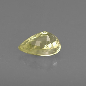 Crisoberilo amarelo natural 0,58ct, formato de pêra, VS-SI
