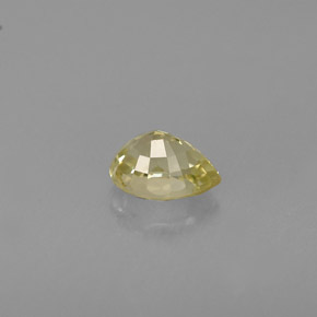 Crisoberilo amarelo natural 0,53ct, formato de pêra, VVS-VS