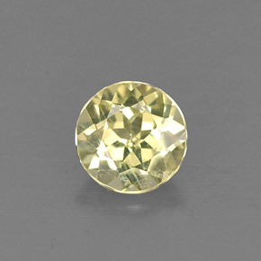 Crisoberilo amarelo natural 0,68ct, corte redondo, VVS