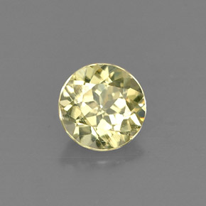 Crisoberilo amarelo natural 0,68ct, corte redondo, VVS