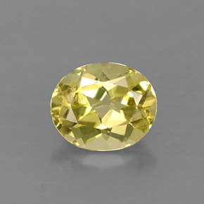 Crisoberilo amarelo natural 0,72ct, corte oval, VVS-VS