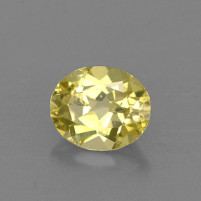 Crisoberilo amarelo natural 0,72ct, corte oval, VVS-VS