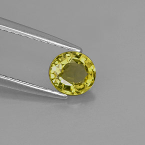 Crisoberilo verde natural 0,70ct, corte oval, VVS