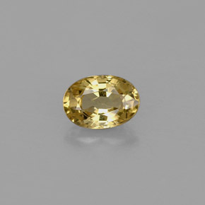 Crisoberilo amarelo natural 0,65ct, corte oval, VVS-VS