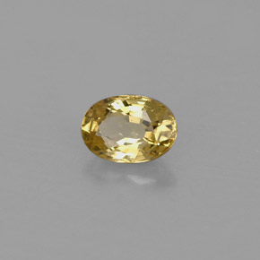 Crisoberilo amarelo natural 0,65ct, corte oval, VVS-VS
