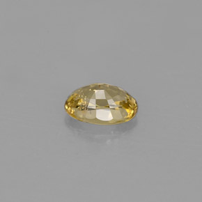 Crisoberilo amarelo natural 0,65ct, corte oval, VVS-VS