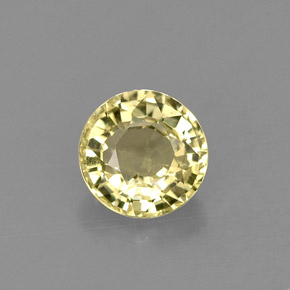 Crisoberilo amarelo natural 0,74ct, corte redondo, VVS-VS