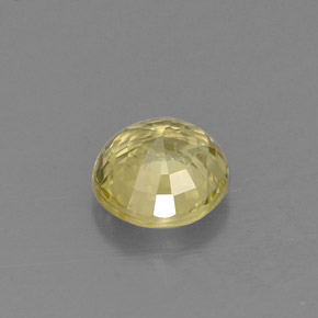 Crisoberilo amarelo natural 0,74ct, corte redondo, VVS-VS