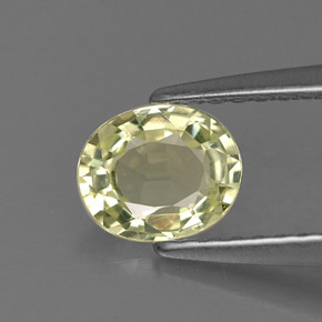 Crisoberilo verde natural 0,72ct, corte oval, VVS-VS