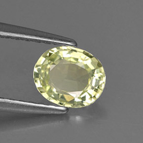 Crisoberilo verde natural 0,72ct, corte oval, VVS-VS