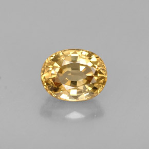 Crisoberilo amarelo natural 0,90ct, corte oval, VVS