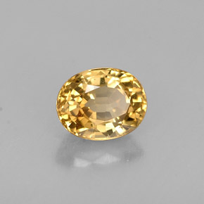 Crisoberilo amarelo natural 0,90ct, corte oval, VVS
