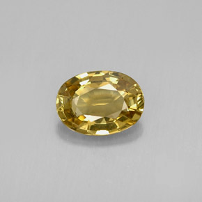Crisoberilo amarelo natural 0,96ct, corte oval, VVS