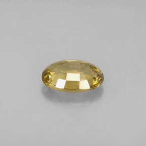 Crisoberilo amarelo natural 0,96ct, corte oval, VVS