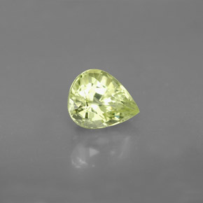 Crisoberilo verde natural 1,46ct, formato de pêra, VVS-VS