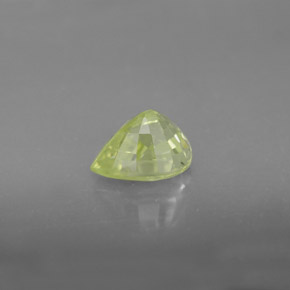 Crisoberilo verde natural 1,46ct, formato de pêra, VVS-VS