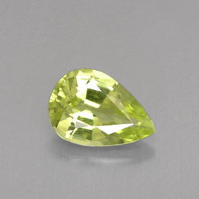 Crisoberilo verde natural 1,07ct, formato de pêra, VVS-VS