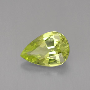 Crisoberilo verde natural 1,07ct, formato de pêra, VVS-VS