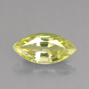 Crisoberilo amarelo natural 1,48ct, marquise, VVS-VS