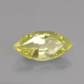 Crisoberilo amarelo natural 1,48ct, marquise, VVS-VS