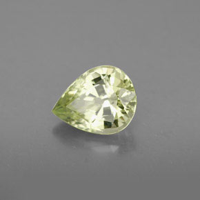 Crisoberilo verde natural 1,50ct, formato de pêra, VVS