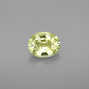 Crisoberilo verde natural 1,38ct, corte oval, VVS