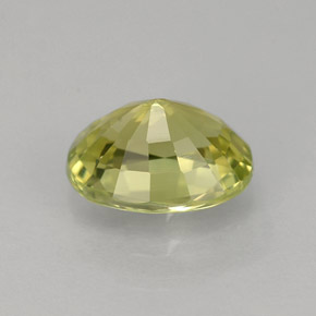 Crisoberilo amarelo natural 1,45ct, corte oval, VVS