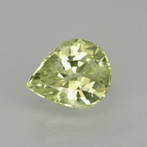 Crisoberilo verde natural 1,27ct, formato de pêra, IF